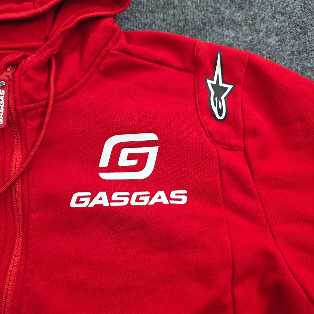 GasGas Factory Racing Full Zip Hoodie Moto Alpinestars Motorex XL Red Jacket Men - Picture 4 of 16